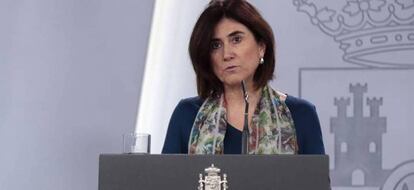 María José Sierra, jefa de Área del Centro de Coordinación de Alertas y Emergencias Sanitarias del Ministerio de Sanidad, durante una rueda de prensa.