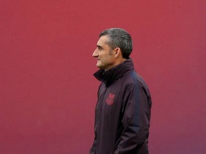 Valverde, durante el entrenamiento de este martes.