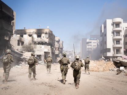 Soldados israelíes en la franja de Gaza, el pasado miércoles.