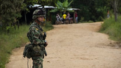 Guerrillero del Bloque Sur de las FARC en El Diamante, Caquetá, el 19 de septiembre de 2016.