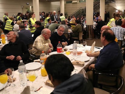 Imagen de la cena solidaria de Nochebuena en el Senado.