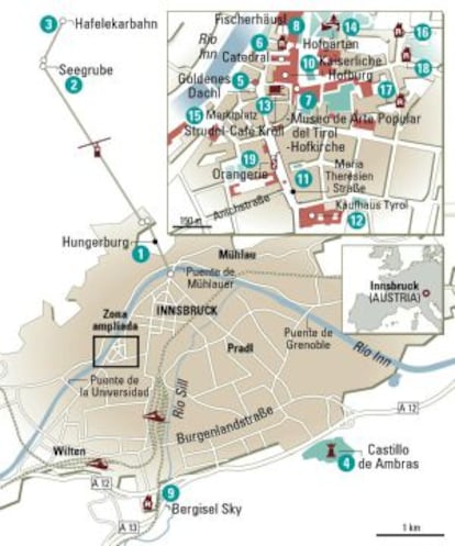 Mapa de Innsbruck.