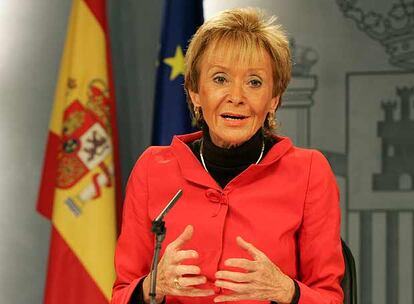 La vicepresidenta primera del Gobierno, María Teresa Fernández de la Vega, ayer.