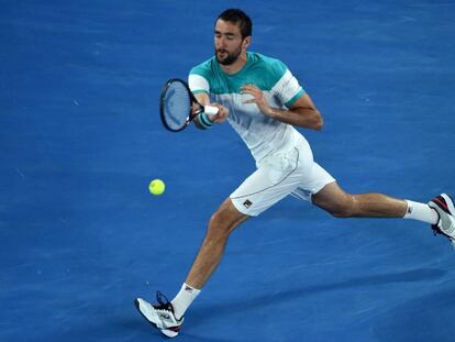 Marin Cilic durante la semifinal ante Kyle Edmund.