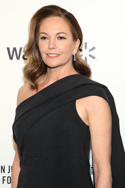 Diane Lane, tan elegante como siempre, también se dejó ver en la fiesta de Elton John.