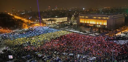 Mais um domingo de protestos em Bucareste.