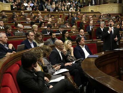 Sesi&oacute;n en el Parlament el pasado d&iacute;a 8 de marzo.