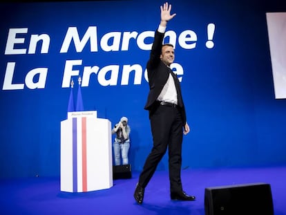 El presidente de Francia Emmanuel Macron en un acto en París en 2017.