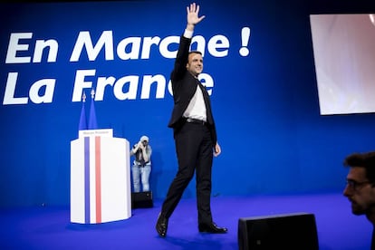 El presidente de Francia Emmanuel Macron en un acto en París en 2017.