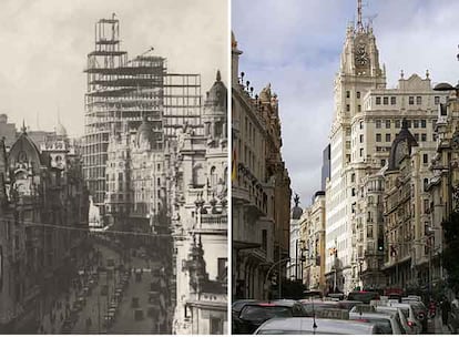 Vistas del edificio de Telefónica en la Gran Vía.