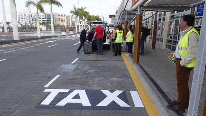 Parada de taxis en el Puerto de Las Palmas