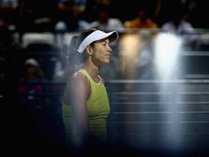 Muguruza, durante las semifinales del torneo de Dub&aacute;i.