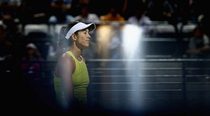 Muguruza, durante las semifinales del torneo de Dubái.