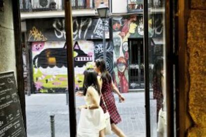 La calle de la Corredera Alta de San Pablo, vista desde La Cocina de mi Vecina, en Madrid.