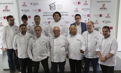 Los chefs que forman parte del consejo asesor del Basque Culinary Center. En la fila de arriba, Dominique Crenn es la segunda por la izquierda.