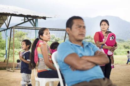 Miembros de la comunidad indígena shuar, en la provincia de Morona Santiago.