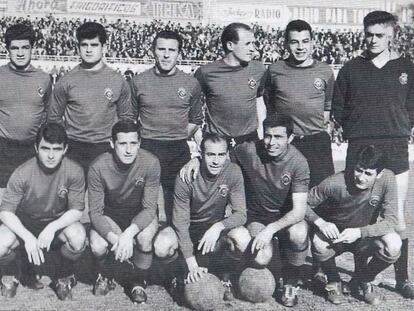 De izquierda a derecha, arriba: Bergara, Doro, Forteza, Bolao, Pais y Cobo; abajo, Mir, Achuri, Pepillo, Sampedro y Oviedo.