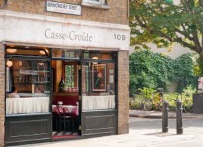 El pequeño bistró francés Casse-Croûte, en el número 109 de Bermondsey street, en Londres.