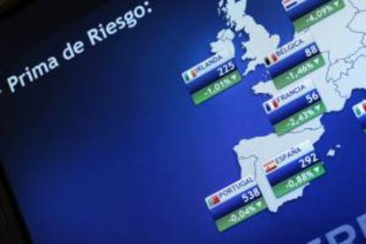 La prima de riesgo de España. EFE/Archivo