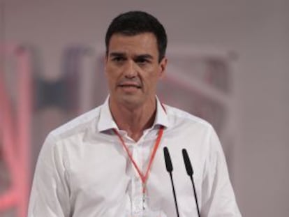 Pedro Sánchez, en el congreso del PSOE, en julio.