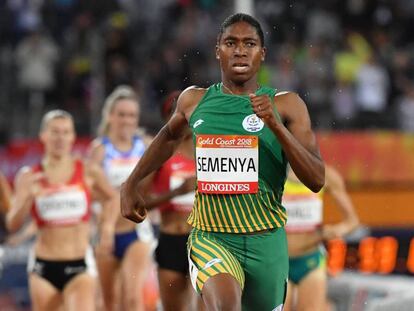 Caster Semenya, durante un campeonato en abril de 2018.