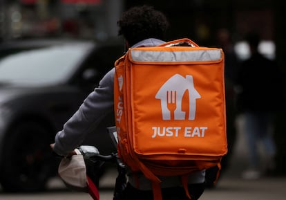 Un repartidor de Just Eat en Manchester, Reino Unido