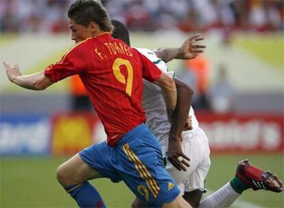 Fernando Torres, en un partido con la seleccin durante el Mundial de Alemania