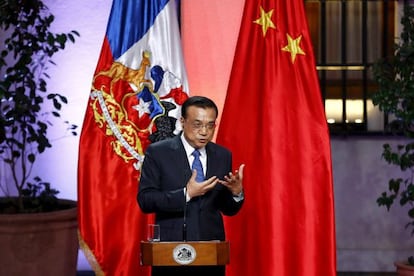 O primeiro-ministro da China, Li Keqiang, em sua visita.