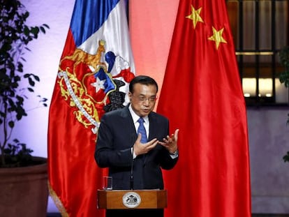 O primeiro-ministro da China, Li Keqiang, em sua visita.