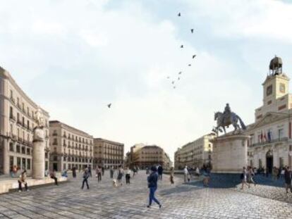 La propuesta, de los arquitectos Ricardo Sánchez e Ignacio Linazasoro, pretende ordenar la plaza madrileña y será retocada por ambos autores en colaboración con los técnicos municipales