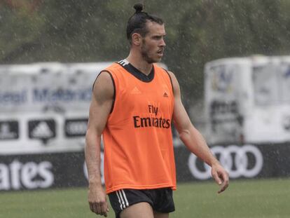 Bale, en un entrenamiento en Miami.