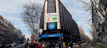 La sede del Partido Popular en la calle Génova de Madrid.