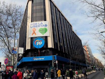 La sede del Partido Popular en la calle Génova de Madrid.