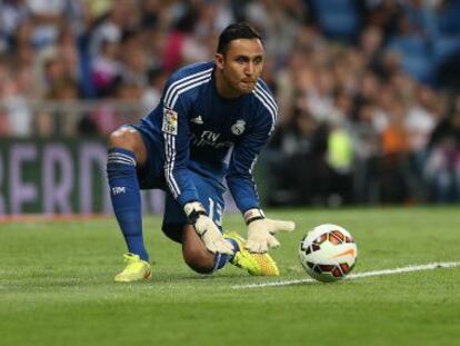 Navas, en su debut con el Madrid, ante el Elche.