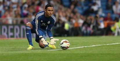 Navas, en su debut con el Madrid, ante el Elche.