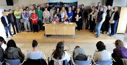 Acto del sector crítico del PSE-EE en Álava celebrado este jueves en Vitoria.