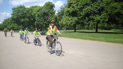 Ciclistas en Hyde Park, Londres, 2019