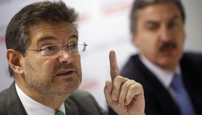 El ministro de Justicia, Rafael Catalá, este jueves en Madrid.