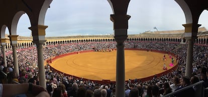 La plaza de La Maestranza, en tarde de festejo.