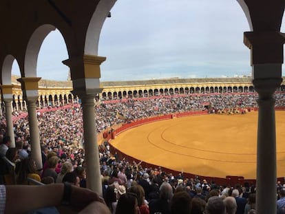 La plaza de La Maestranza, en tarde de festejo.