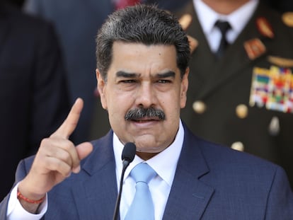 Nicolás Maduro en conferencia de prensa en Caracas el pasado mes de marzo.