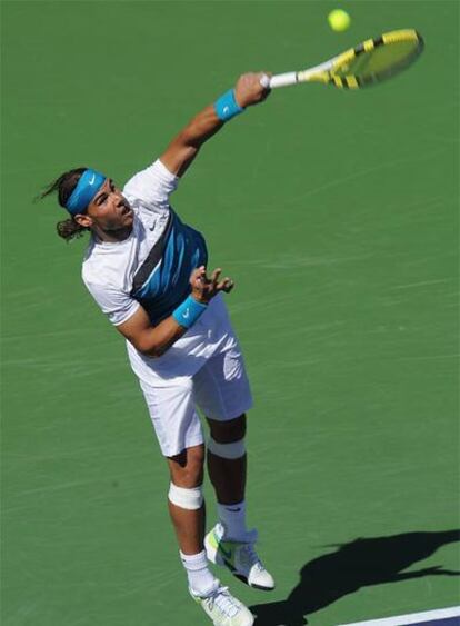 Rafa Nadal, en un momento del partido ante Roddick.