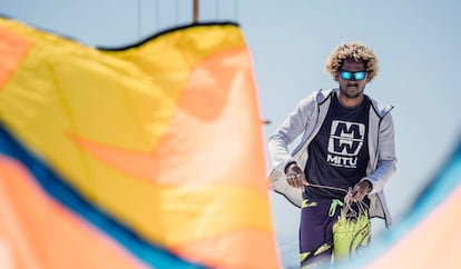 El 'kitesurfista' Mitu Monteiro.
