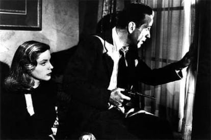 Lauren Bacall y Humphrey Bogart, en <i>Tener y no tener.<i>