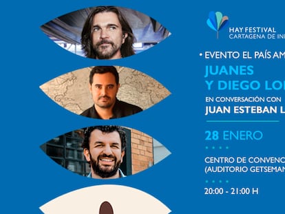 Hay Festival Cartagena 2023: Juanes y Diego Londoño en conversación con Juan Esteban Lewin Pinzón