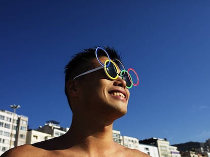 Turista em Copacabana.