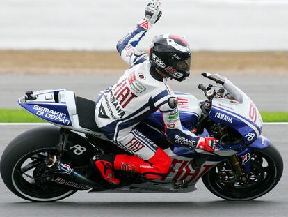Jorge Lorenzo, ayer en Silverstone tras la sesión clasificatoria.