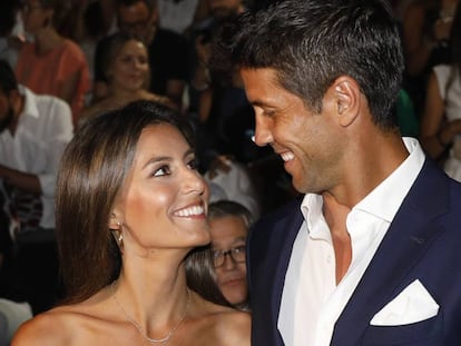 Ana Boyer y Fernando Verdasco el pasado 8 de julio en un desfile en Madrid.