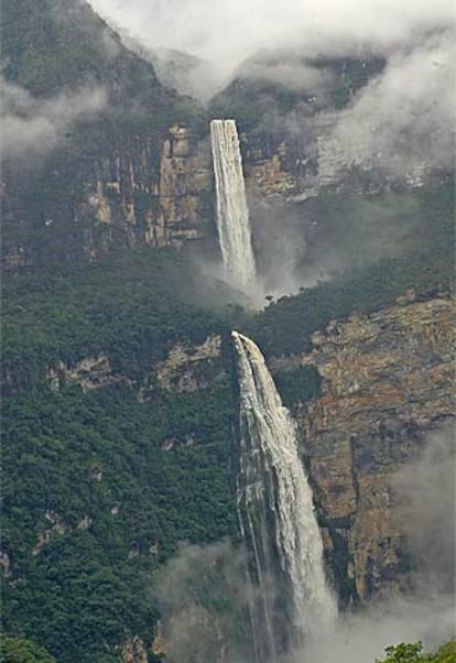 La catarata de Gocta (Perú), tercera más alta del mundo.