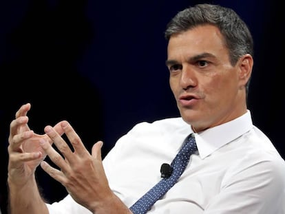 El presidente del Gobierno español, Pedro Sánchez, en el 